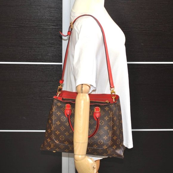 Monogram Flower Coquelicot 2Way Hand Bag Red - Picture 9 of 9